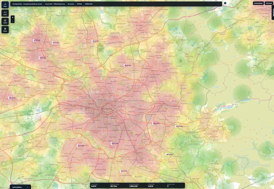 Promarks Intel Housing Stock Heatmap showing residential housing density